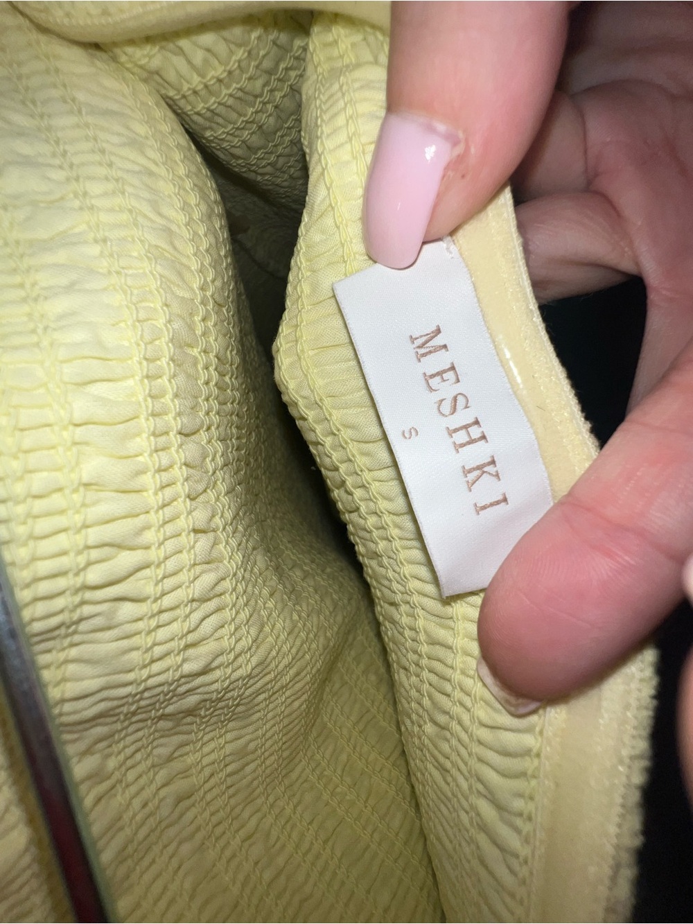 Meshki Strapless Smocked Maxi Dress in Lemon - Picture 4 of 4